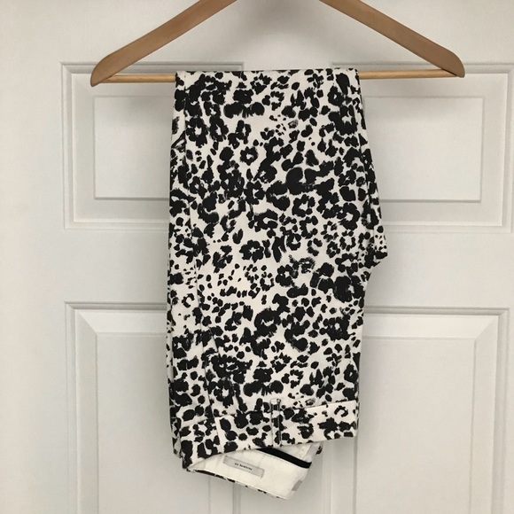 J. Crew Favorite Fit Snow Leopard Print Pants (0) - Picture 2 of 3